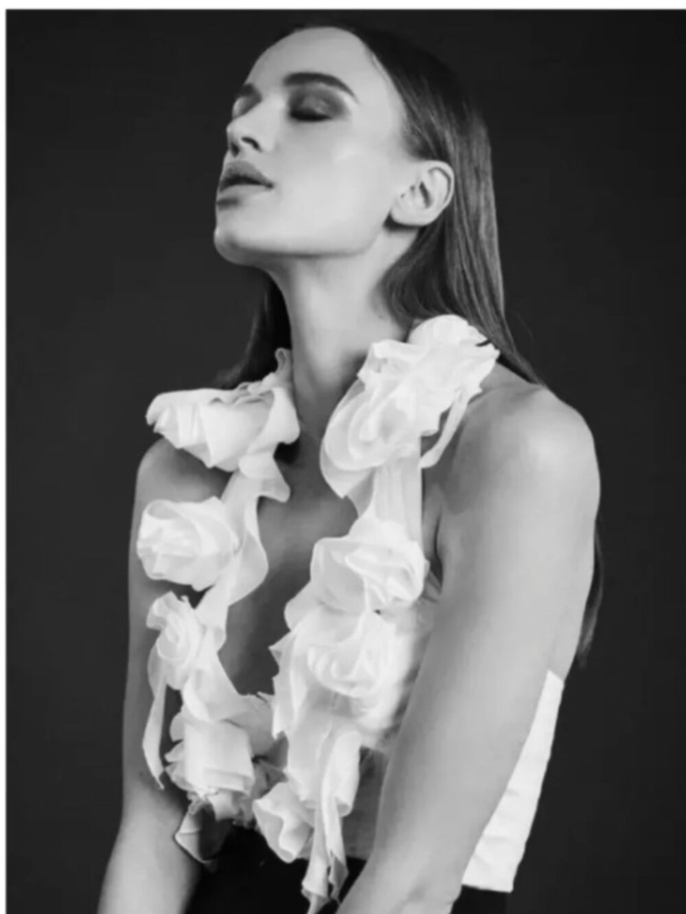 Anne Fontaine Fahela White Floral Halter Corset Top Made in France Size 6